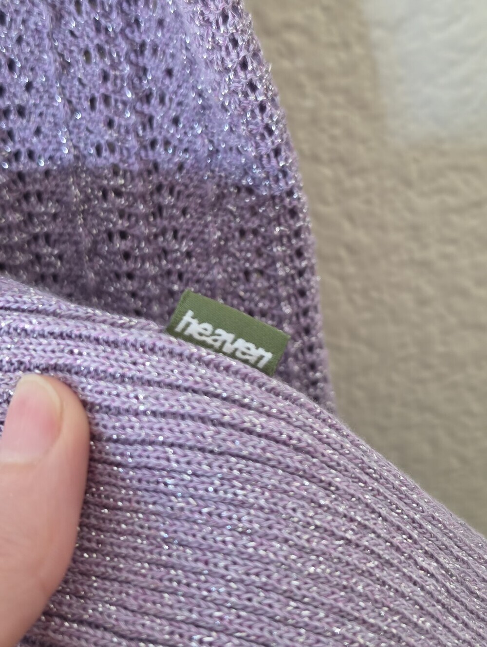 Heaven by Marc Jacobs Lilac Pointelle Mini Dress L - Picture 8 of 11
